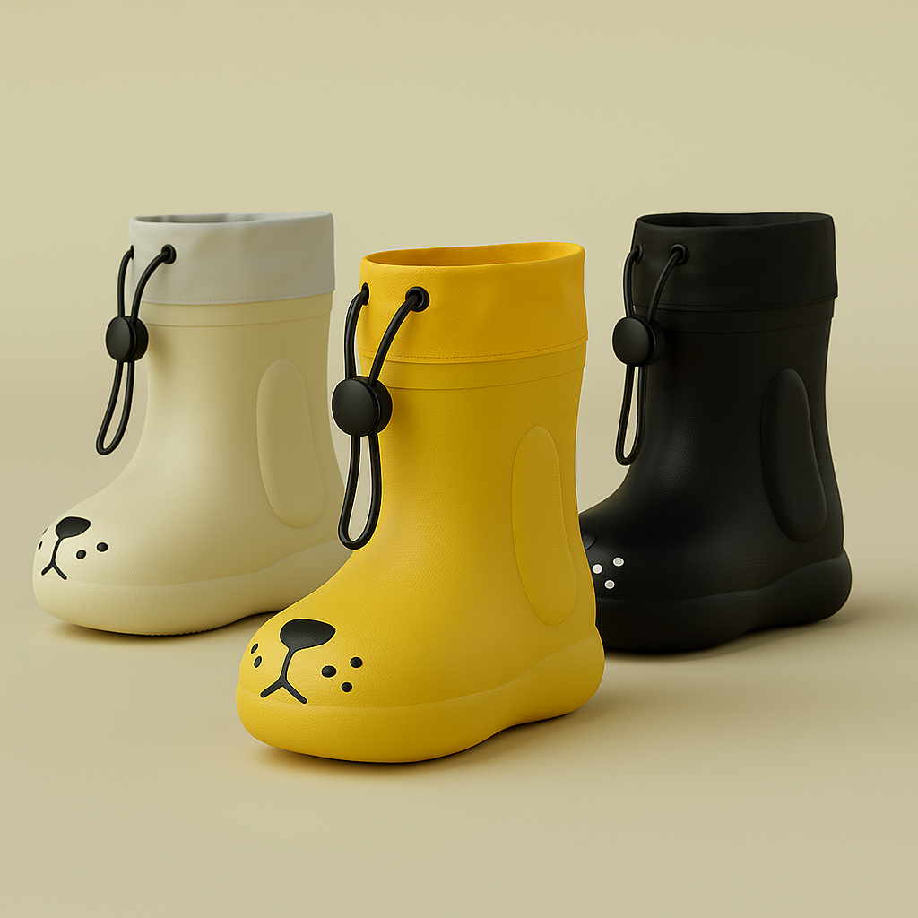 Premium Toddler Rain Boots– Kids EVA Outdoor Shoes - Puppy Paw