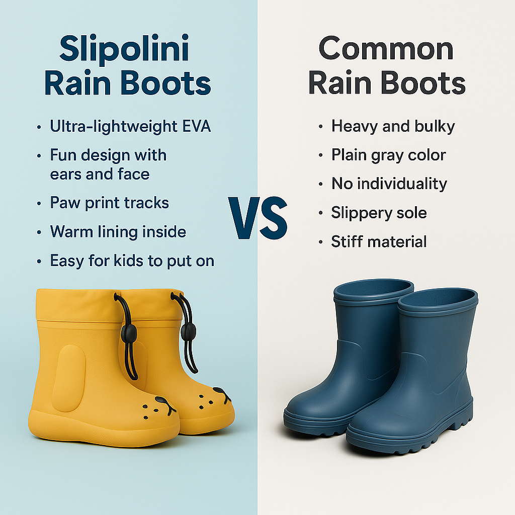 Premium Toddler Rain Boots– Kids EVA Outdoor Shoes - Puppy Paw