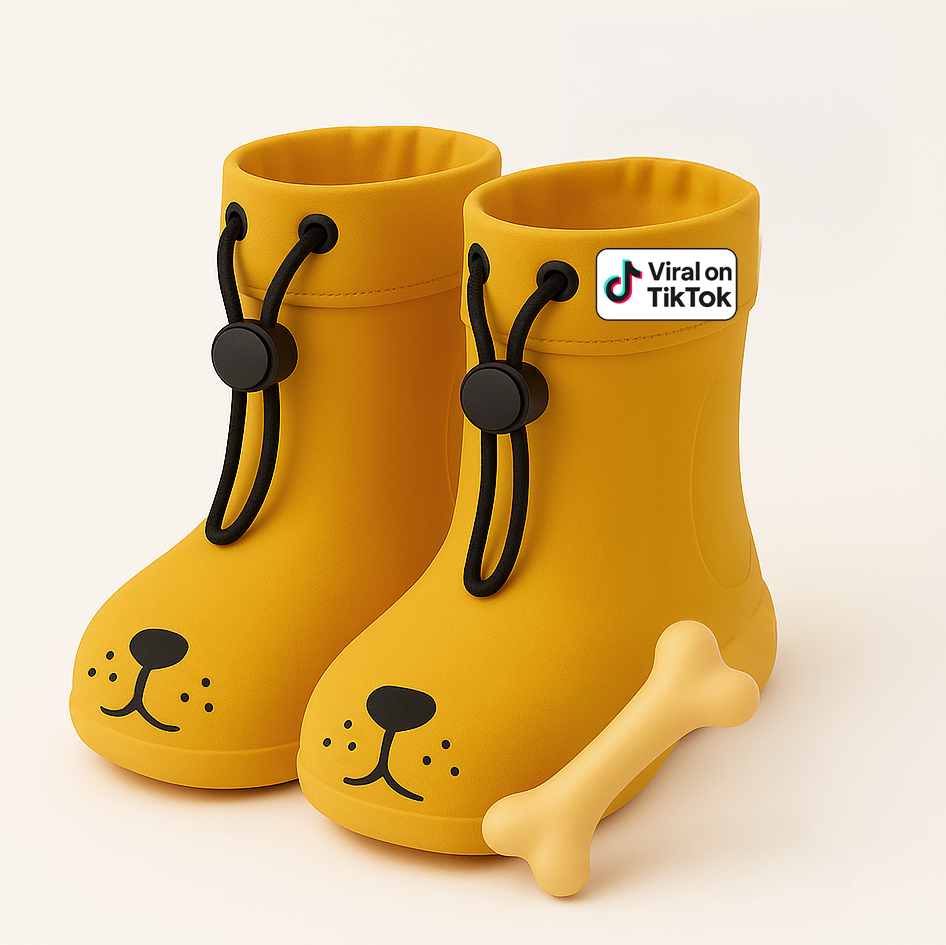 Premium Toddler Rain Boots– Kids EVA Outdoor Shoes - Puppy Paw